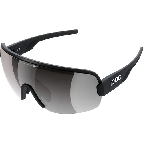 POC Aim Uranium Black/Clarity Road/Sunny Silver - Sportbrille - Sportbrille mit übergroßem Brillenglas und Clarity-Technologie für optimale Sicht. Ideal für Radfahrer, bietet sie hervorragenden Schutz und Belüftung für intensive Fahrten.