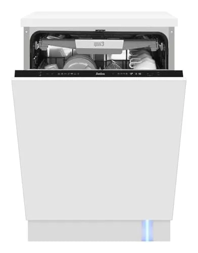 Amica EGSPV 594 400 vollintegrierter Geschirrspüler - Vollintegrierter Geschirrspüler mit 14 Maßgedecken, leise bei 40 dB und effizient mit nur 10,5 l Wasserverbrauch pro Spülgang – ideal für große Haushalte.