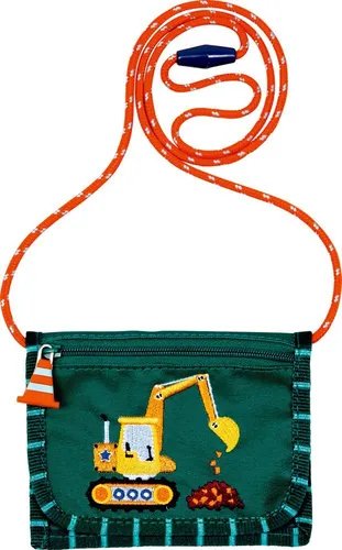 Coppenrath 18883 - Die Spiegelburg Brustbeutel Bagger, aus recyceltem Polyester, ideal für Kinder und sichere Aufbewahrung des Taschengeldes