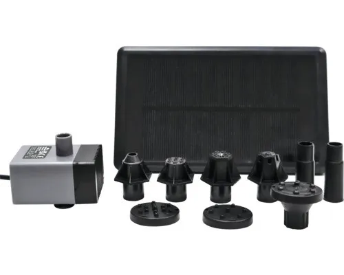 HEISSNER Solarpumpen-Set für Teich bis 150 l/h - Wasserpumpen für Teiche, umweltfreundlich mit Solarbetrieb und ideal für kreative Wasserspiele im Garten.