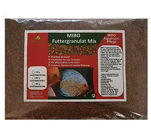 MIBO Hauptfutter Granulat Mix 1000ml/500g Cichliden Bits für alle Zierfische im Aquarium