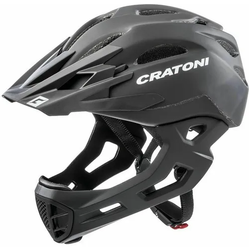 Cratoni Fahrradhelm C-Maniac, Black Matt, M-L - Fahrradhelm mit 14 Ventilationsöffnungen für optimale Kühlung und abnehmbarem Visier. Ideal für Sicherheit und Komfort beim Radfahren.