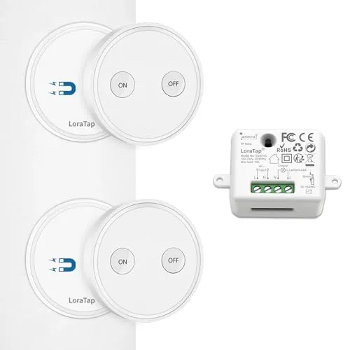 Lichtschalter Funkschalter Set mit Fernbedienung (zwei Fernbedienungen mit einem Empfänger)