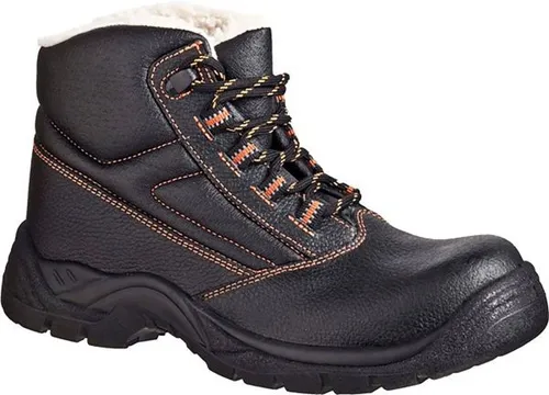 Power Safe Sicherheits-Winterstiefel Olaf S3 schwarz-orange - Arbeitsschuhe & -stiefel, robuster Winterstiefel mit S3-Schutz, ideal für kalte und nasse Arbeitsbedingungen.