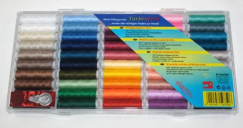 ZKH Multi-Nähgarnset, 50 Nähgarnspulen á 50m