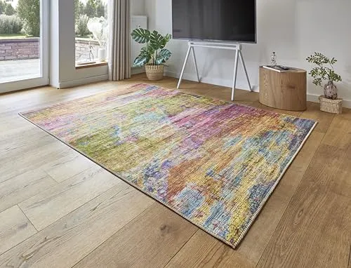 LUXOR living Teppich Prima, bunt, 160 cm x 230 cm - Moderner Kurzflorteppich mit abstraktem Design, ideal für jeden Wohnraum und auch als Läufer erhältlich. Pflegeleicht und für Fußbodenheizungen geeignet.