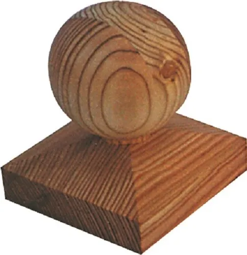 Stk. PREMIUM Pfostenkappe aus Lärchenholz, 110 x 110 mm für Pfosten bis 9x9cm 5