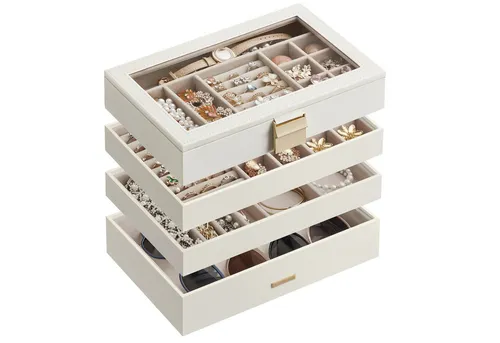 SONGMICS Schmuckkästchen 4 Ebenen von SONGMICS