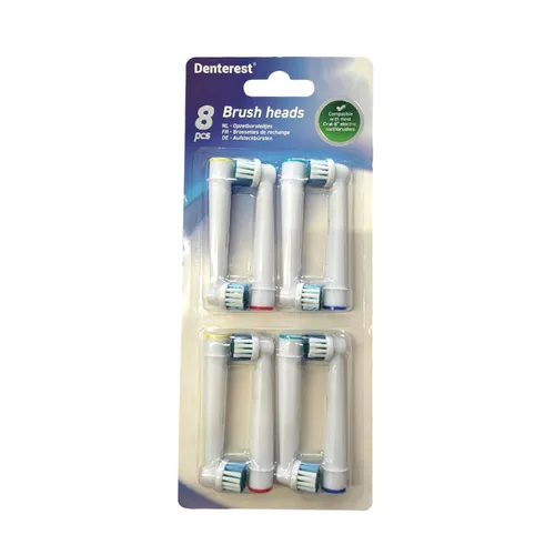 Aufsteckzahnbürsten Ersatzbürsten 8er-Set kompatibel Pro & Healthy Clean rund