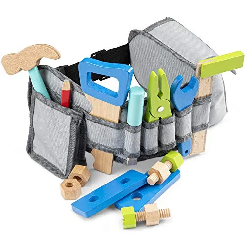Woet® Blau Werkzeuggürtel Set für Kinder