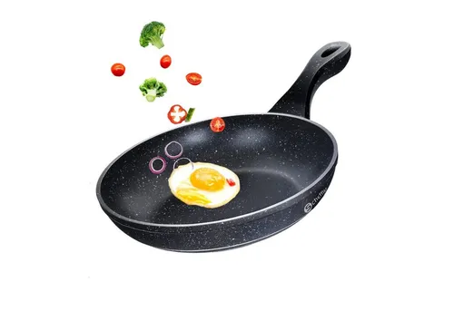 Scheffler Bratpfanne 24 cm mit Antihaftbeschichtung - Schwarz - Die Scheffler Bratpfanne ist ideal für alle Herdarten, inklusive Induktion. Dank der kratzfesten Antihaftbeschichtung gelingt fettfreies Braten mühelos. Ergonomische Griffe sorgen für hohen Komfort bei der Zubereitung.