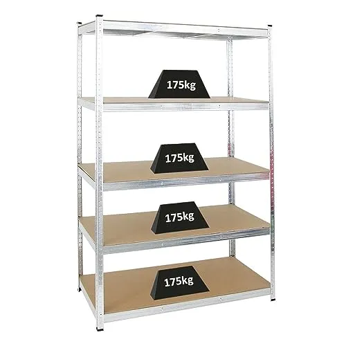 PROREGAL® Schwerlastregal Ragnar 180x120x60cm - Schwerlastregal mit 175kg Traglast pro Ebene, ideal für Werkstätten und Garagen. Einfache Steckmontage ohne Werkzeug für schnellen Aufbau.