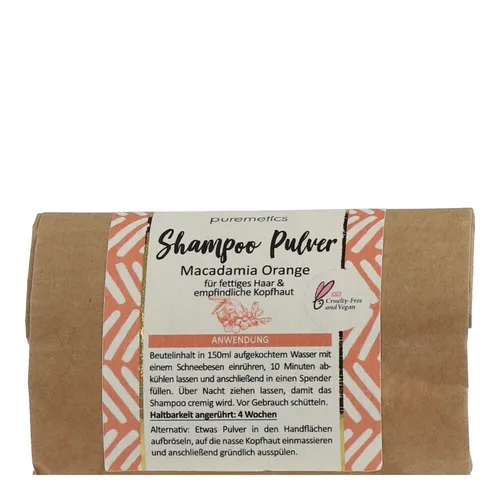puremetics Shampoo-Pulver - Macadamia Orange 50g