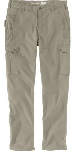 Carhartt Ripstop Cargohose - Grau (E00) - W40/L34 - Arbeits- & Schutzkleidung mit Rugged Flex® für optimale Bewegungsfreiheit, ausgestattet mit mehreren praktischen Taschen und verstärkten Knieeinsätzen für zusätzliche Strapazierfähigkeit.
