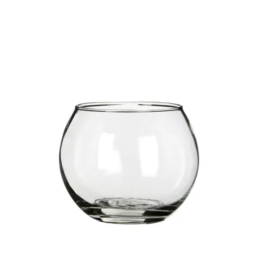 Windlicht Glas klar Kugel H8cm Ø10cm Ballglas Kugelglas Teelichtglas Blumenvase