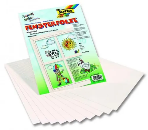 10x Selbsthaftende Windowcolor-Folie 35 x 50 cm von Folia - Bringmann