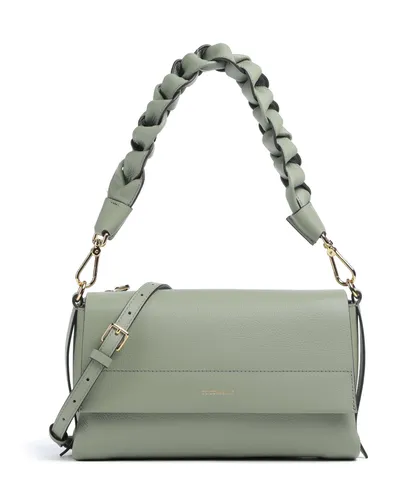 Coccinelle Boheme Grana Double Schultertasche in graugrün - Schultertaschen aus genarbtem Rindsleder, stilvolles Design und viel Platz für Ihre Essentials.