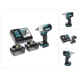 Makita DTW 300 RG Akku Schlagschrauber 18 V - 330 Nm, 2x 6,0 Ah Akkus - Akkuschrauber mit 330 Nm Drehmoment, bürstenlosem Motor und 2 leistungsstarken 6,0 Ah Lithium-Ionen-Akkus für maximale Effizienz und lange Laufzeiten.