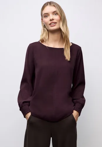 Street One Bluse mit Smok-Bündchen Jazz Berry 40 - Modische Damenbluse mit Smok-Bündchen und Rundhalsausschnitt. Der angenehme Viskosemix sorgt für hohen Tragekomfort. Ideal für lässige Looks in der Freizeit.