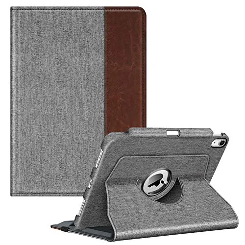 FINTIE Hülle für iPad Air 11 Zoll M4/M3/M2 (2026/2025/2024), iPad Air 5. Gen 2022/ iPad Air 4 2020 10.9 Zoll mit Stifthalter - 360 Grad verstellbare Schutzhülle Cover mit Standfunktion, Denim Grau