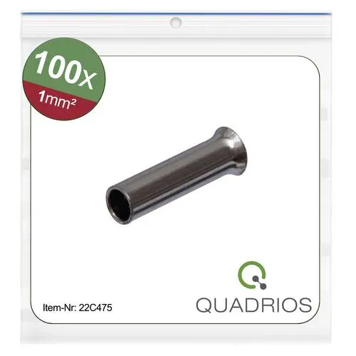 Quadrios 22C475 Aderendhülse 1mm² Unisoliert 100St.