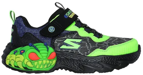 Skechers Creature-Lights Sneaker, Schwarz & Limette - Stylische Sneaker mit geringem Gewicht und Memory Foam für hohen Tragekomfort, ideal für aktive Kinder.
