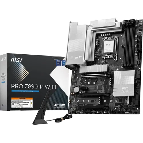 MSI PRO Z890-P WIFI Mainboard - ATX Mainboard mit Intel Z890 Chipsatz, unterstützt 4x DDR5 für hohe Leistung und Stabilität