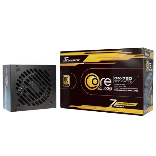 Seasonic Core GX-750-V2 750W ATX3.1 Netzteil - Hochwertiges 750W ATX-Netzteil mit innovativem PCB-Layout für verbesserte Zuverlässigkeit und leisen Betrieb dank intelligenter thermischer Schaltung.