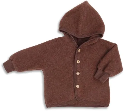 Engel Baby Jacke mit Kapuze Wollfleece (Zimt, 86-92) von Engel