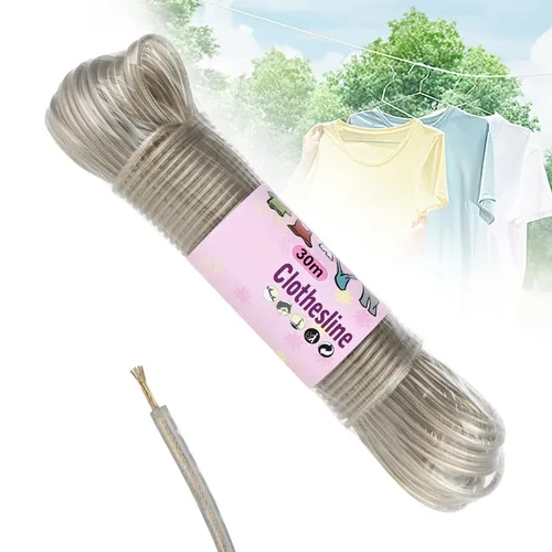 30m Wäscheleine Extra Stark mit Stahlkern