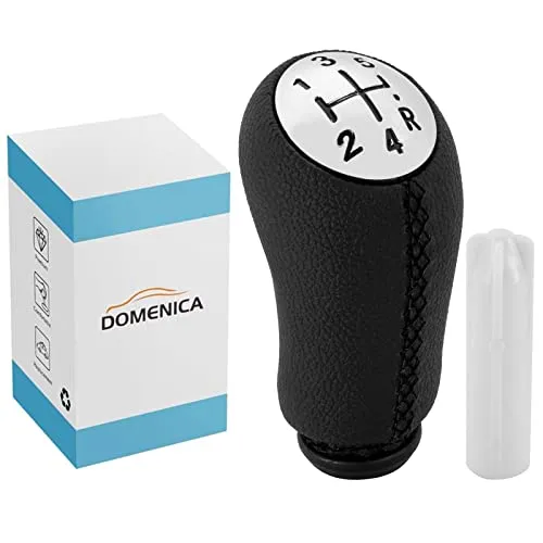 DOMENICA Schaltknauf Schalthebel Kompatibel für Renault Clio 3 Clio 4 Megane 2 Scenic 2 Laguna 2 Dacia Modus Kangoo (Schwarz)