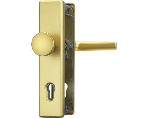 ABUS Tür-Schutzbeschlag HLS214 F3, 08304 - Hochwertiger Schutz für Ihre Eingangstür - Türsicherungen mit 10 mm Vierkant und 92 mm Abstand, bietet zusätzlichen Schutz durch robustes Abdeckschild und einfache Handhabung.