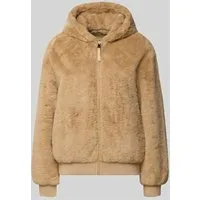 s.Oliver Wendbare Kunstfelljacke mit Kapuze Sandstein 46 von s.Oliver