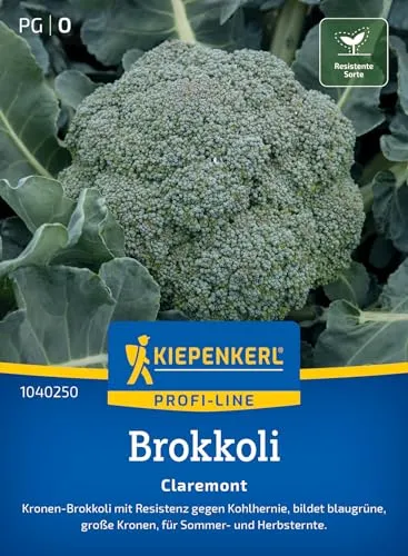 Kiepenkerl Profi-Line Brokkolisamen Claremont 1040250 - Kronen Brokkoli - Resistenz gegen Kohlhernie - blaugrün - Samen Gemüse, Saatgut, Gemüsepflanzen
