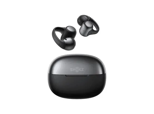 Shokz OpenDots ONE - Kabellose Open-Ear Kopfhörer in Schwarz - Kopfhörer mit offenem Design für hohen Tragekomfort, ideal für Sport und Aktivitäten. Genießen Sie kabellosen Musikgenuss mit integriertem Mikrofon.