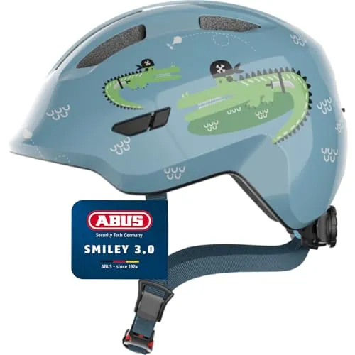 ABUS Unisex Fahrradhelm Blue Croco, M (50-55 cm) in blau von ABUS
