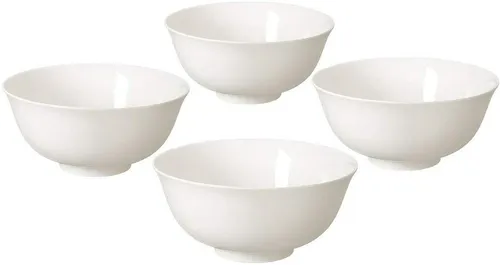 Porzellan Schüsseln / Nudelschalen / Schalenset 4-tlg. in weiß,  Ø 17,5cm