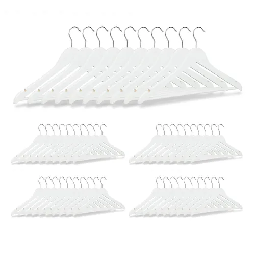 Stabile Holz Kleiderbügel drehbar, Set mit 50 Stück - Hochwertige Kleiderbügel aus Holz, drehbar für optimale Nutzung, ideal für die Aufbewahrung Ihrer Kleidung. Perfekt für jeden Kleiderschrank!