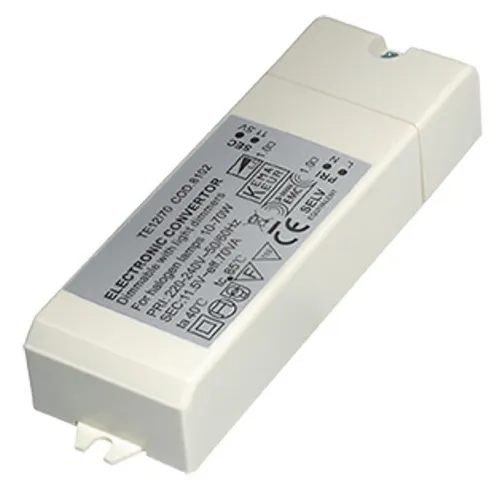 Elektronischer Halogen-Trafo 230V auf  12V AC,dimmbar,10-70 W 111 x 34 x 20 mm,