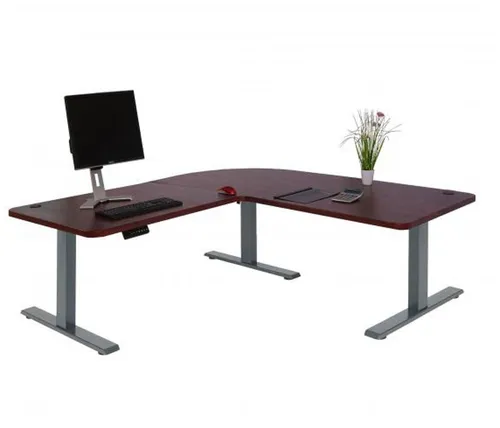 Mendler Eck-Schreibtisch HWC-D40, elektrisch höhenverstellbar - Kinderschreibtisch mit Memory-Funktion zur Programmierung von 4 Höhenstufen für optimale Ergonomie und Beinfreiheit durch design ohne Querstange, ideal für kreative und produktive Arbeitsumgebungen.