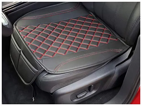 BREMER SITZBEZÜGE 1 Sitzauflage für Suzuki SX4 S-Cross in Schwarz/Rote Naht (OT402)