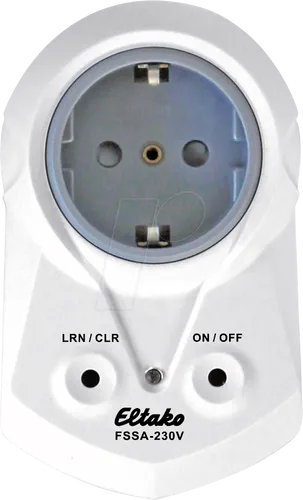 Eltako FSSA-230V Funkaktor Steckdosen-Schaltaktor - Steckdosen & Zubehör, ideal für die smarte Steuerung von Geräten mit verschlüsseltem Funk und Repeater-Funktion, geringer Stand-by-Verlust von nur 0,8 Watt.