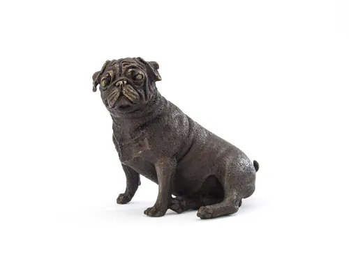 Aubaho Dekoobjekt Bronzefigur Bulldogge in bronze von Aubaho