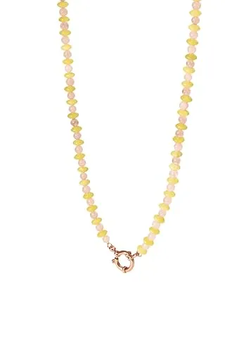 Purelei® Sunny Charm Kette – Pinker Quarz & Olivjade von PURELEI