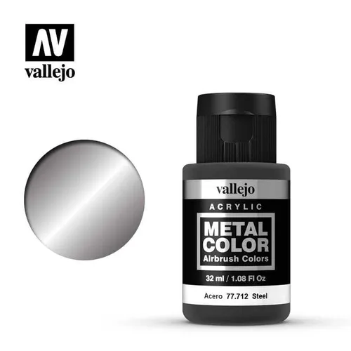 VALLEJO 77712 METAL COLOR STEEL 32ml (Acrylic Paint)