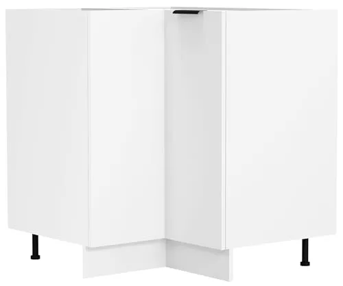 Mid.you Eckunterschrank - Weißer Holzwerkstoff, 1 Fach, 76x93x76 cm, ideal für platzsparende Küchenlösungen mit Zusatzausstattung erhältlich