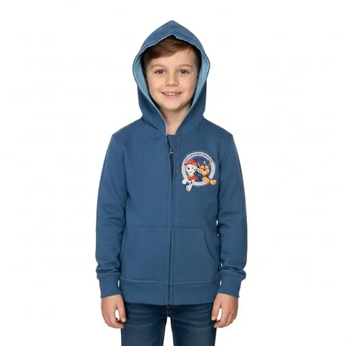 United Labels Paw Patrol Sweatjacke mit Kapuze für Jungen, Blau, Adventure, 98-104, Kapuzenpullover mit Reißverschluss, Hoodie Kapuzenjacke für Kinder