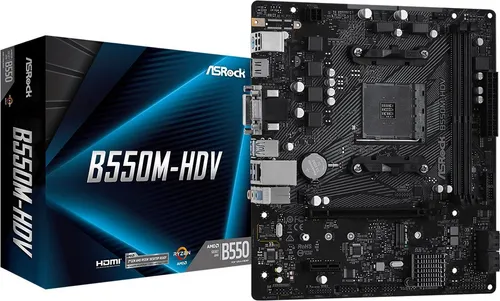 AsRock B550M-HDV - AM4 Motherboard, kompakte mATX Bauweise für leistungsstarke Gaming-Systeme