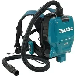 Makita DVC260ZX Akku-Staubsauger - Nass- & Trockensauger mit 45W Saugleistung, ideal für effizientes Reinigen auch an dunklen Orten dank integrierter LED-Lampe und ergonomischem Design.