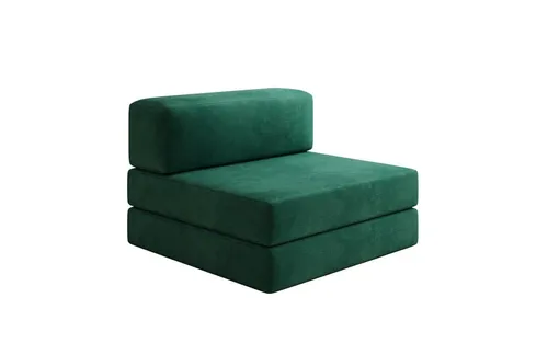 Luxusbetten24 Sofaelement Designer Sofa Mittelmodul Lazy in Samt, mit ausklappbarer Liegefläche